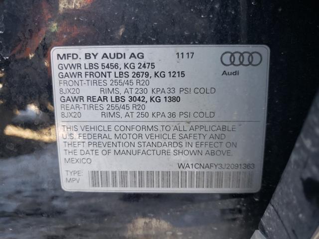 2018 AUDI Q5 PRESTIG WA1CNAFY3J2091363