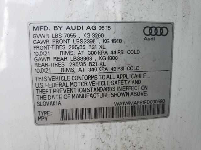2015 AUDI Q7 TDI PRE WA1WMAFE1FD030580