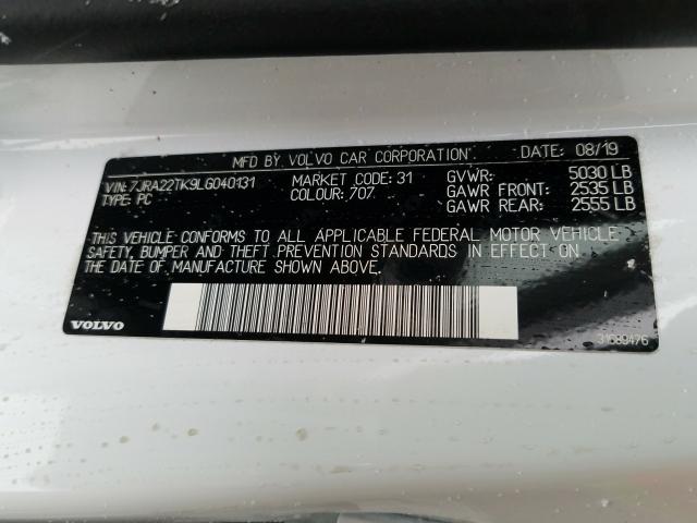 2020 VOLVO S60 T6 MOM 7JRA22TK9LG040131