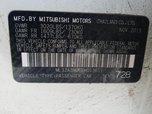 2014 MITSUBISHI MIRAGE DE ML32A3HJ6EH013657