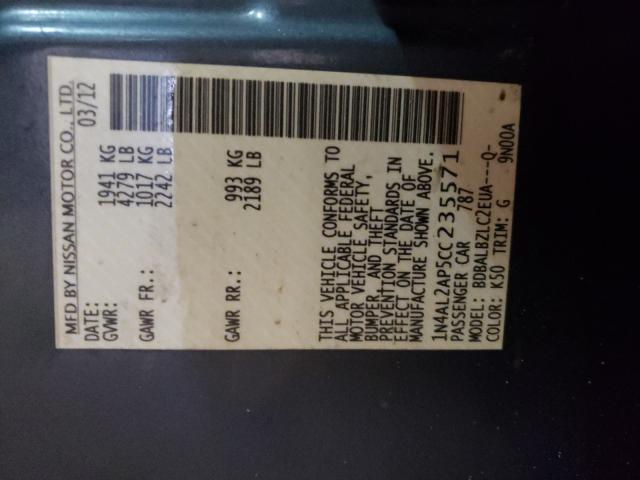 2012 NISSAN ALTIMA BAS 1N4AL2AP5CC235571