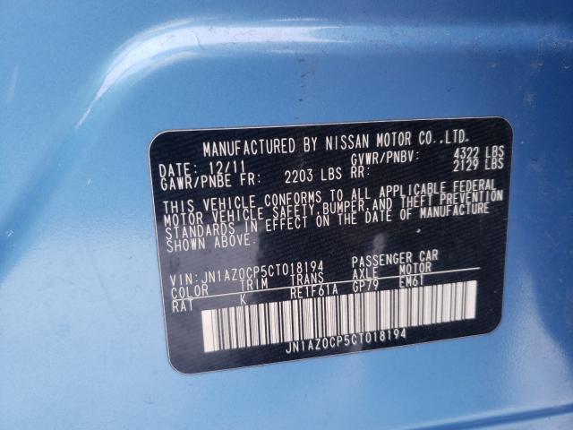 2012 NISSAN LEAF SV JN1AZ0CP5CT018194