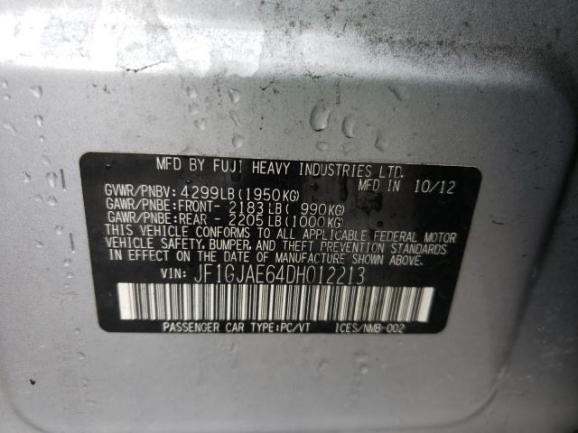 2013 SUBARU IMPREZA PR JF1GJAE64DH012213