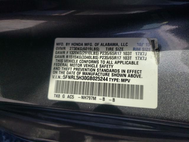 2016 HONDA ODYSSEY SE 5FNRL5H30GB025244