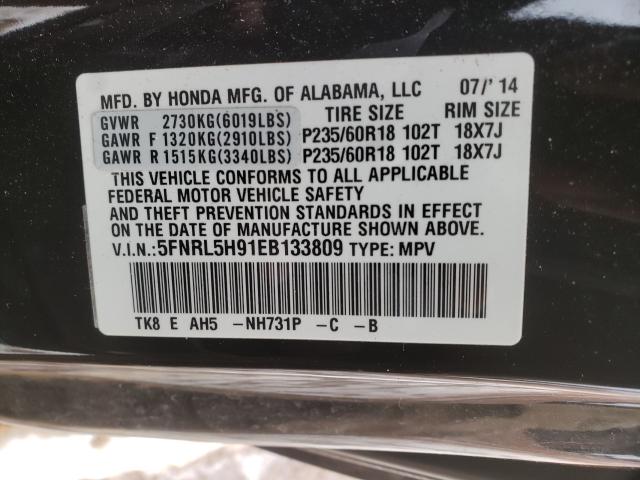 2014 HONDA ODYSSEY TO 5FNRL5H91EB133809