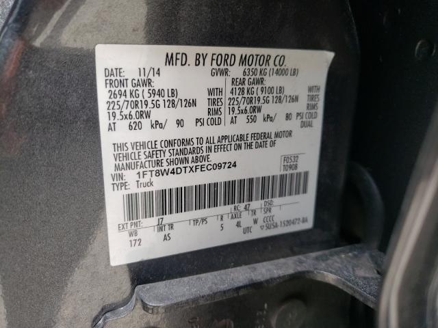 2015 FORD F450 SUPER 1FT8W4DTXFEC09724