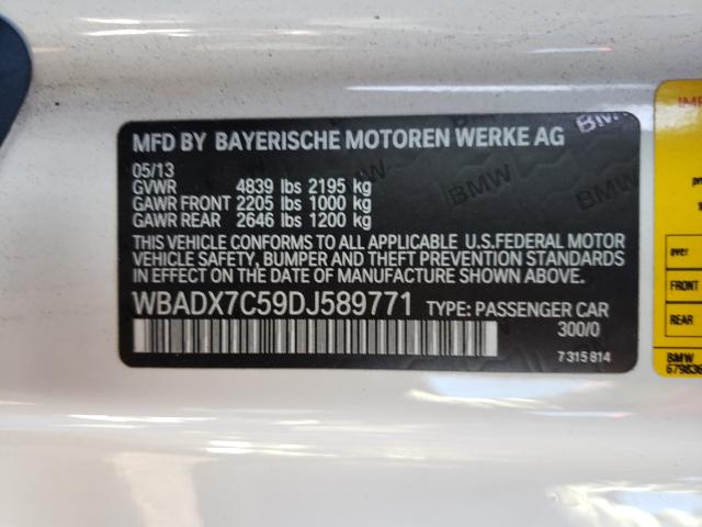 2013 BMW 335 I WBADX7C59DJ589771
