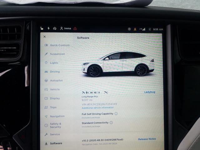2020 TESLA MODEL X 5YJXCDE28LF234349