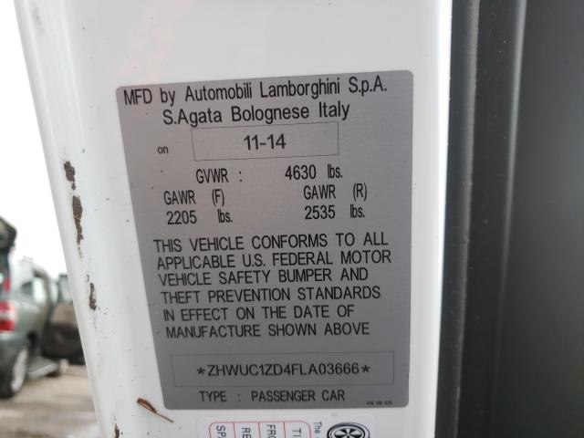 2015 LAMBORGHINI AVENTADOR ZHWUC1ZD4FLA03666