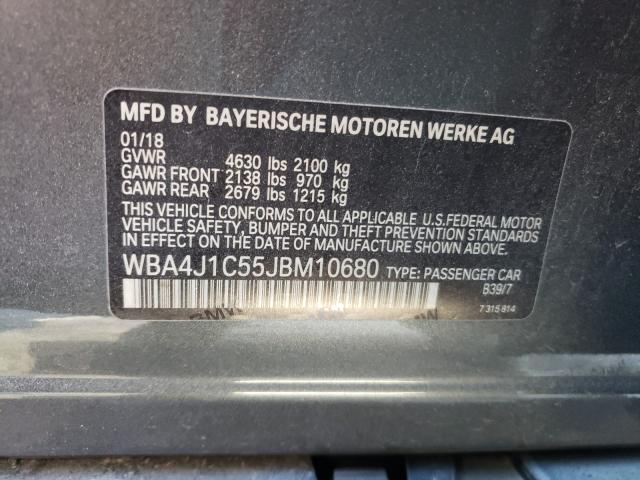 2018 BMW 430I GRAN WBA4J1C55JBM10680