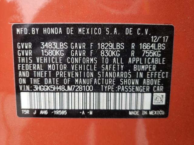 2018 HONDA FIT LX 3HGGK5H48JM728100