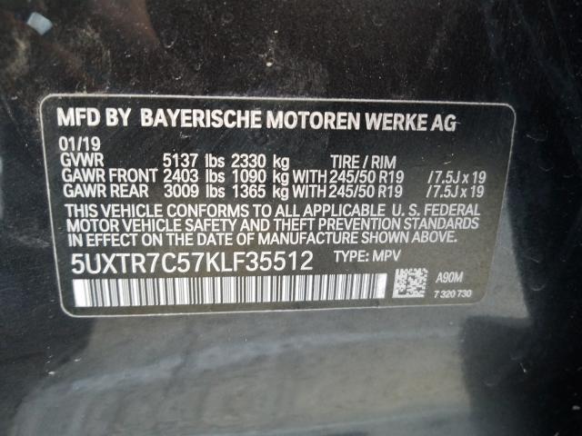 2019 BMW X3 SDRIVE3 5UXTR7C57KLF35512