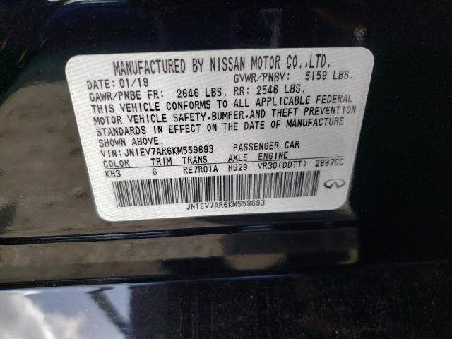 2019 INFINITI Q50 LUXE JN1EV7AR6KM559693