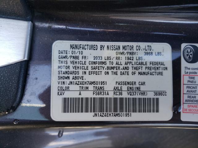 2010 NISSAN 370Z JN1AZ4EH7AM501951