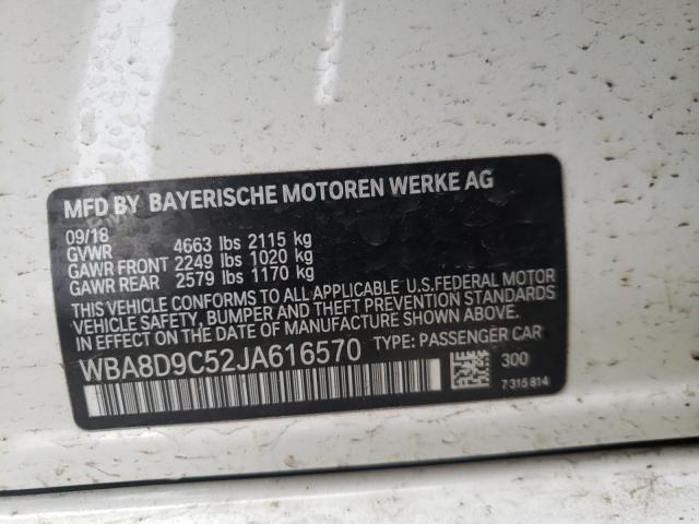 2018 BMW 330 XI WBA8D9C52JA616570