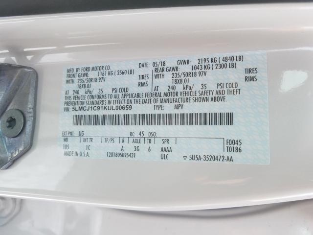 2019 LINCOLN MKC 5LMCJ1C91KUL00659