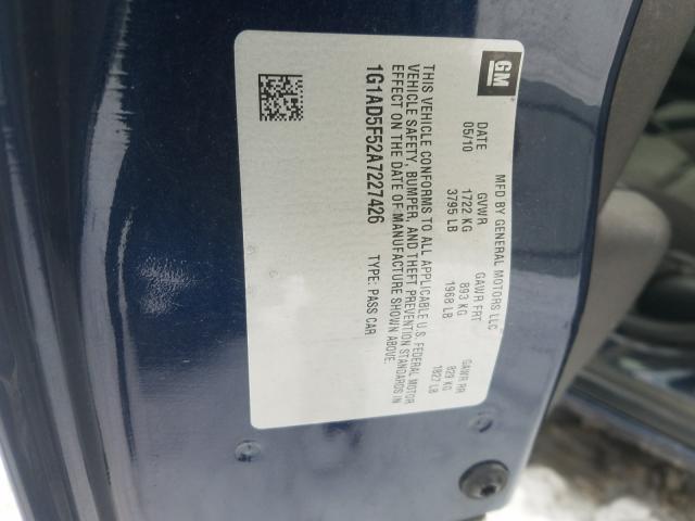 2010 CHEVROLET COBALT 1LT 1G1AD5F52A7227426