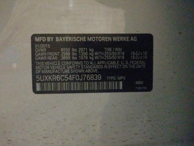 2015 BMW X5 XDRIVE5 5UXKR6C54F0J76839