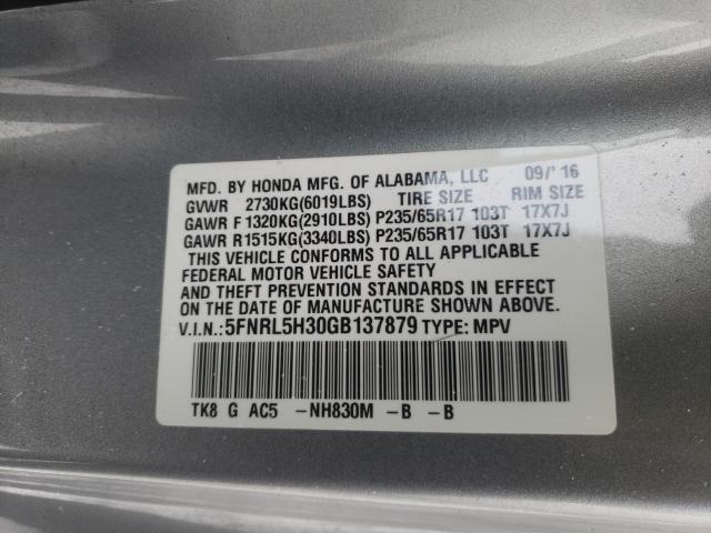 2016 HONDA ODYSSEY SE 5FNRL5H30GB137879