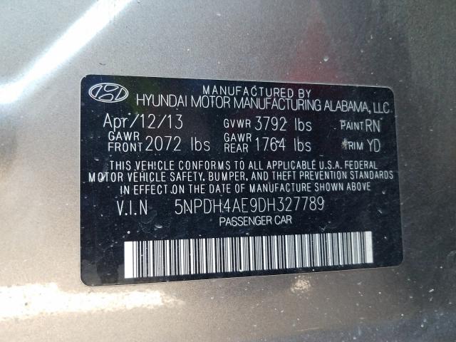 2013 HYUNDAI ELANTRA GL 5NPDH4AE9DH327789