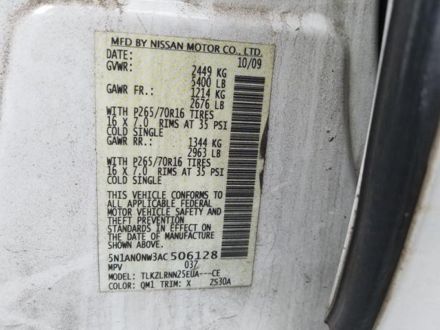 2010 NISSAN XTERRA OFF - 5N1AN0NW3AC506128