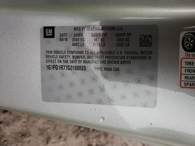 2016 CHEVROLET CAMARO SS 1G1FG1R77G0188823