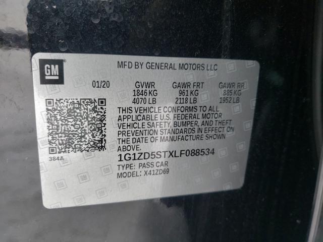 2020 CHEVROLET MALIBU LT 1G1ZD5STXLF088534