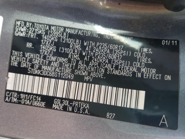 2011 TOYOTA SIENNA LE - 5TDKK3DC6BS112049