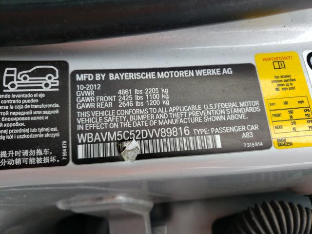2013 BMW X1 XDRIVE3 WBAVM5C52DVV89816