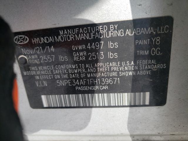 2015 HYUNDAI SONATA SPO 5NPE34AF1FH139671
