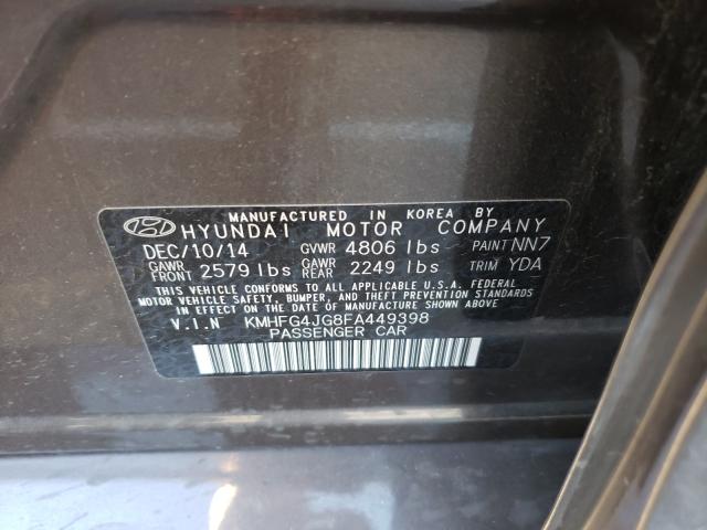 2015 HYUNDAI AZERA KMHFG4JG8FA449398