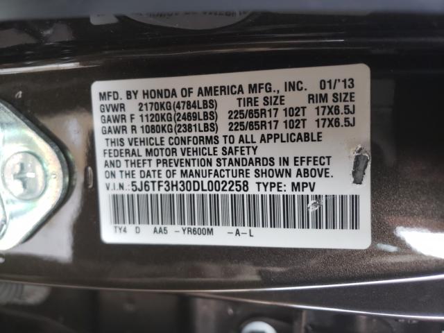 2013 HONDA CROSSTOUR 5J6TF3H30DL002258