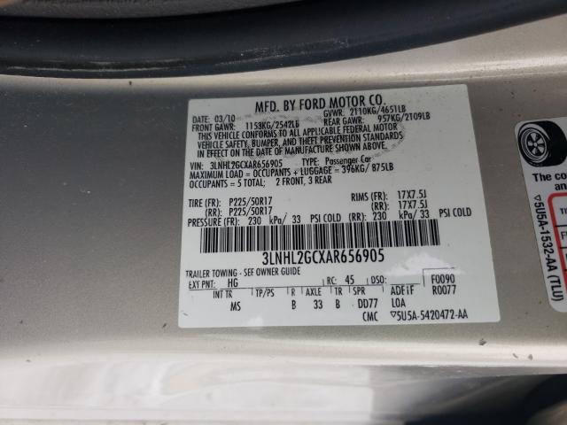 2010 LINCOLN MKZ 3LNHL2GCXAR656905