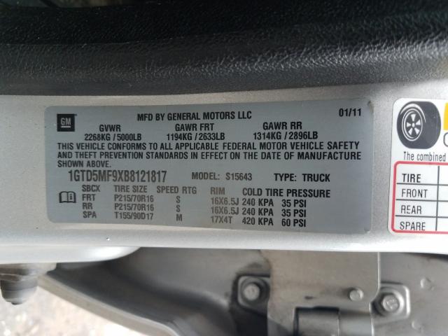 2011 GMC CANYON SLE 1GTD5MF9XB8121817