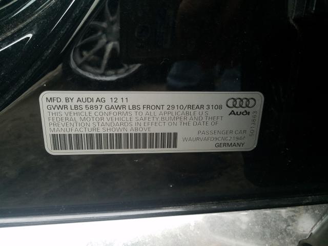 2012 AUDI A8 L QUATT WAURVAFD9CN021944
