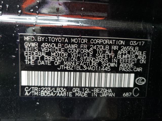 2017 LEXUS GS 350 BAS - JTHBZ1BL3HA011445