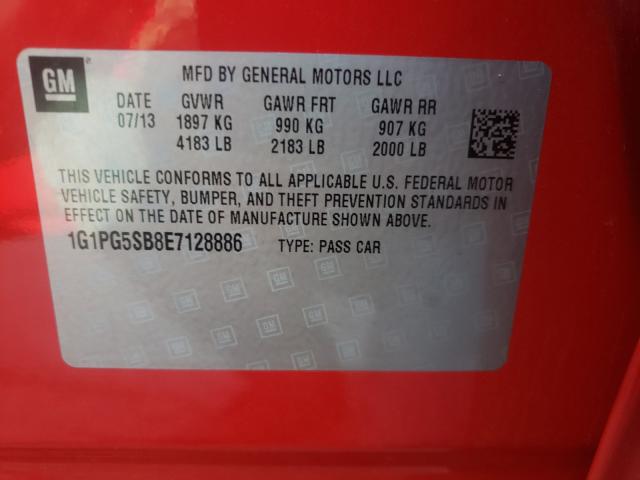 2014 CHEVROLET CRUZE LTZ 1G1PG5SB8E7128886