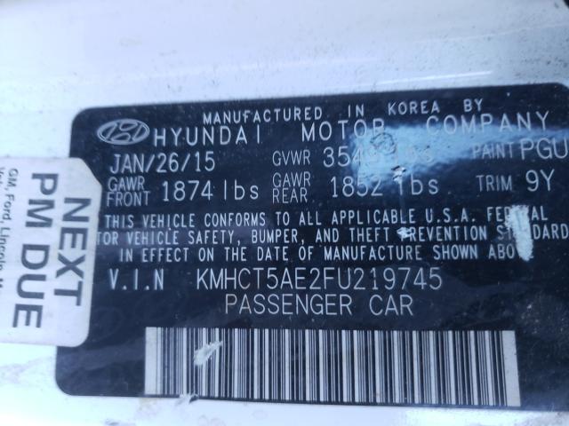 2015 HYUNDAI ACCENT GS KMHCT5AE2FU219745