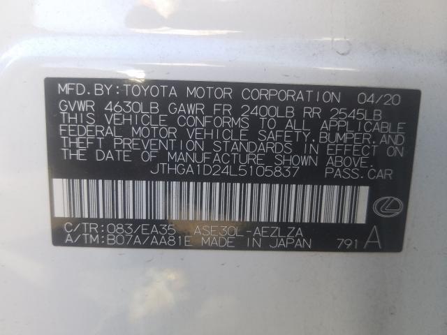 2020 LEXUS IS 300 F-S JTHGA1D24L5105837