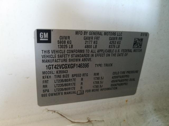 2016 GMC SIERRA K35 1GT42VCGXGF146396