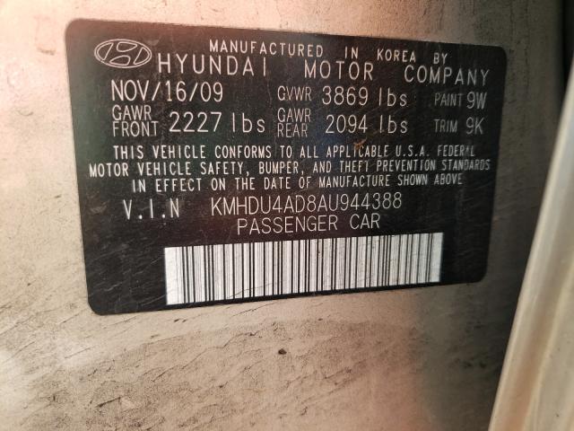 2010 HYUNDAI ELANTRA BL - KMHDU4AD8AU944388