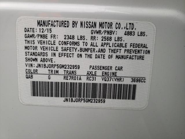 2016 INFINITI QX50 JN1BJ0RP5GM232959