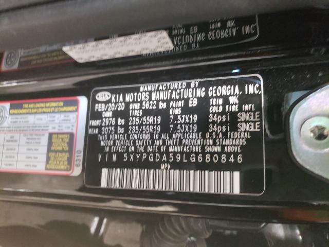 2020 KIA SORENTO S 5XYPGDA59LG680846