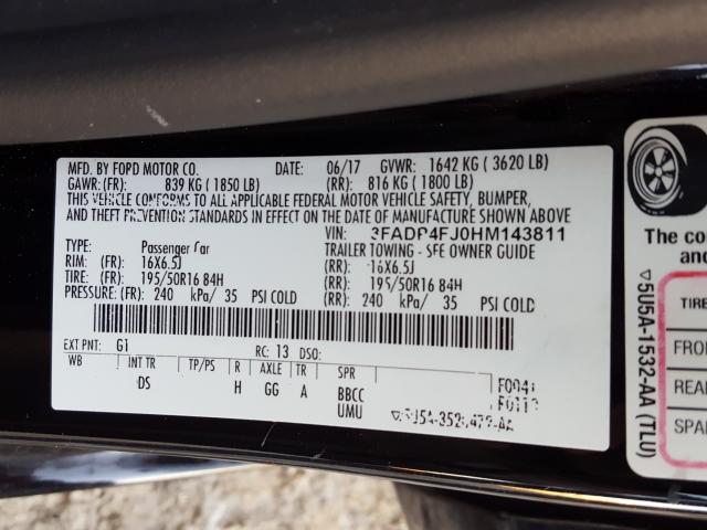 2017 FORD FIESTA TIT 3FADP4FJ0HM143811