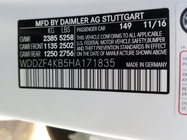 2017 MERCEDES-BENZ E 300 4MAT WDDZF4KB5HA171835