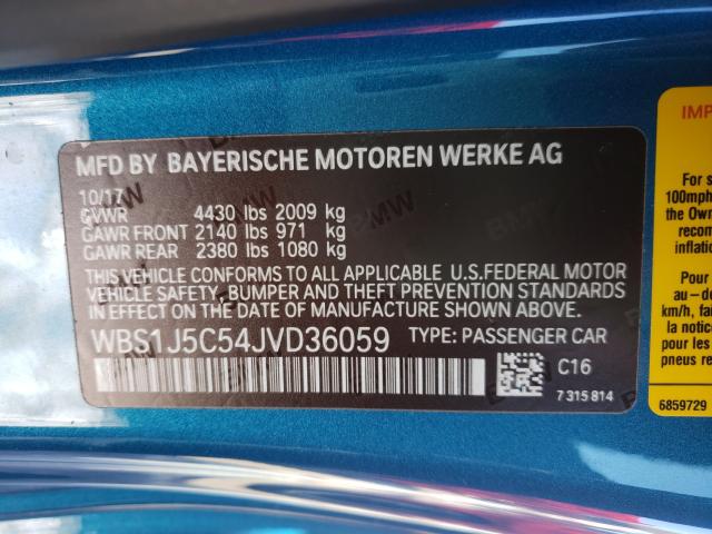 2018 BMW M2 WBS1J5C54JVD36059
