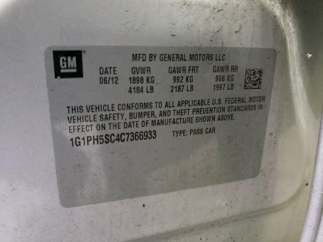 2012 CHEVROLET CRUZE LTZ - 1G1PH5SC4C7366933