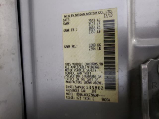 2011 NISSAN ALTIMA HYB 1N4CL2APXBC135862