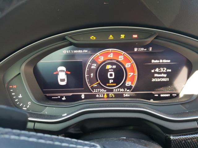2019 AUDI S5 PREMIUM WAUB4CF50KA072814