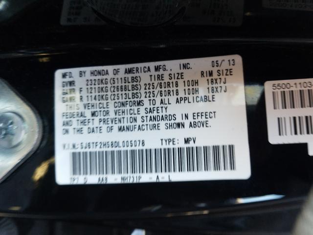 2013 HONDA CROSSTOUR 5J6TF2H58DL005078